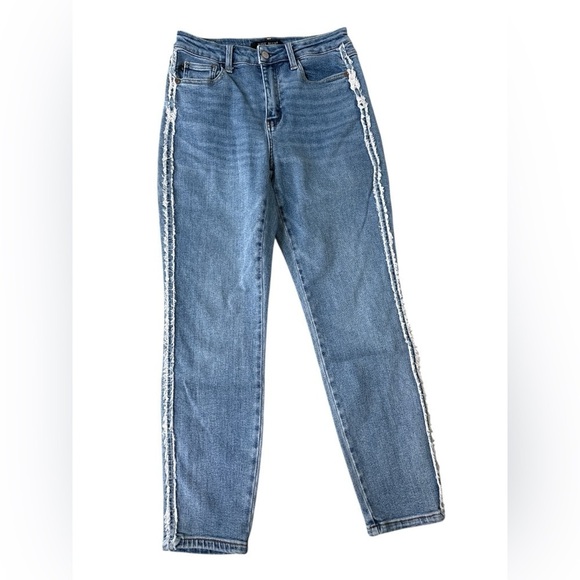 Judy Blue Denim - Judy Blue Serenity Fray Detail Slim Fit Jeans